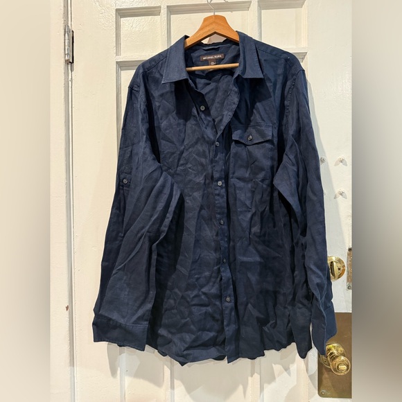 Michael Kors Other - Michael Kors Dark Blue Shirt Jacket